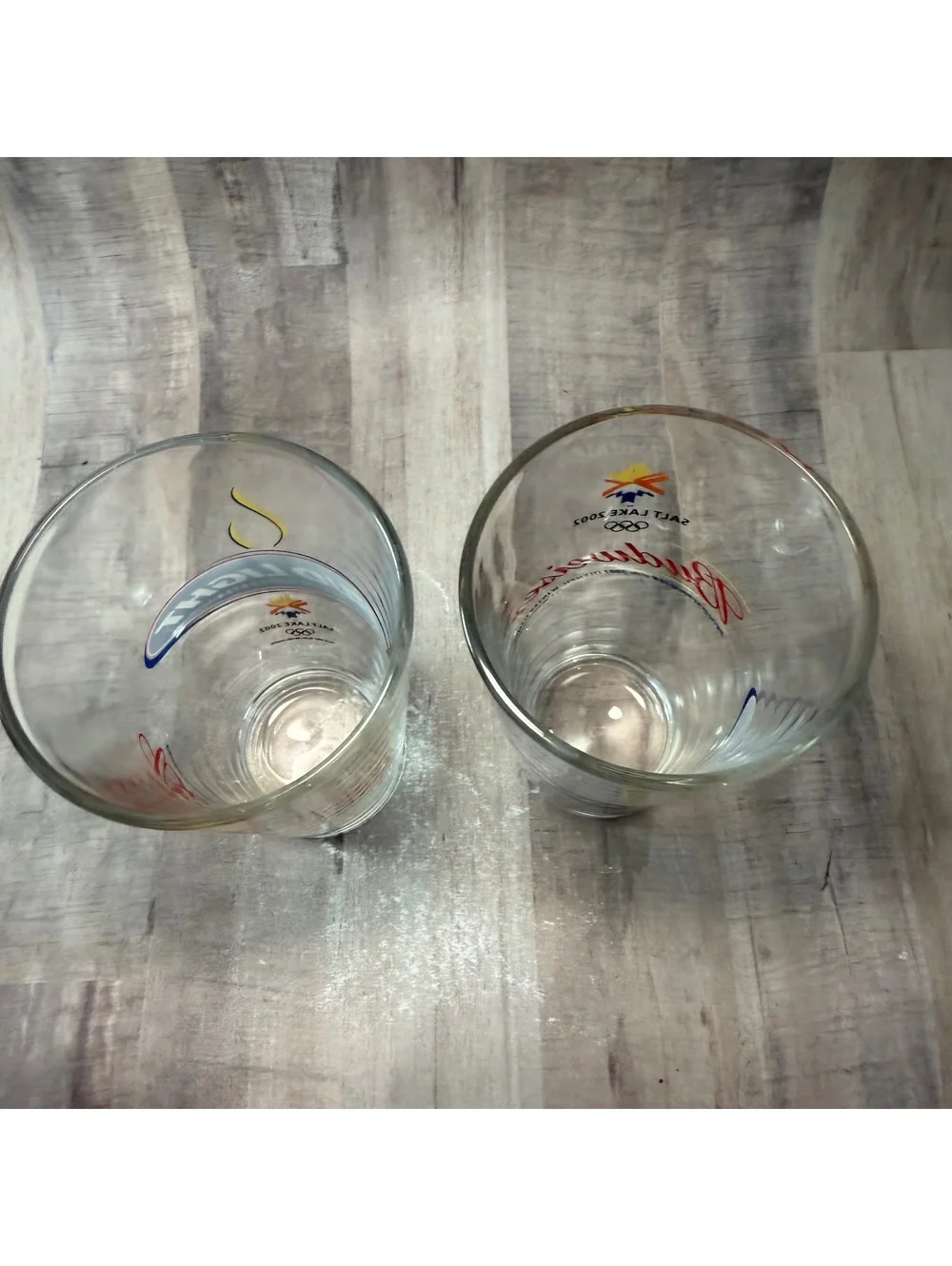 Set of 2 Budweiser 2002 Salt Lake City Winter Olympics Glasses Bud Light Beer